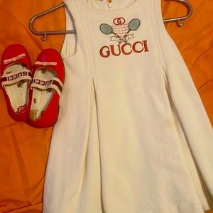 Toddler Gucci dress and shoes